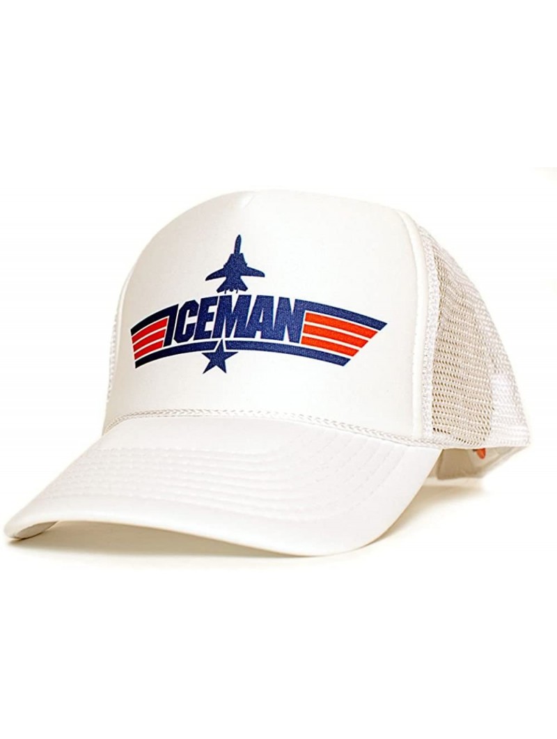 Baseball Caps Iceman Unisex-Adult Trucker Cap Hat -One-Size Multi - White/White - C71293ML2AD $15.01