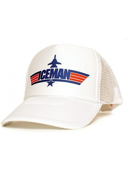 Baseball Caps Iceman Unisex-Adult Trucker Cap Hat -One-Size Multi - White/White - C71293ML2AD $15.01