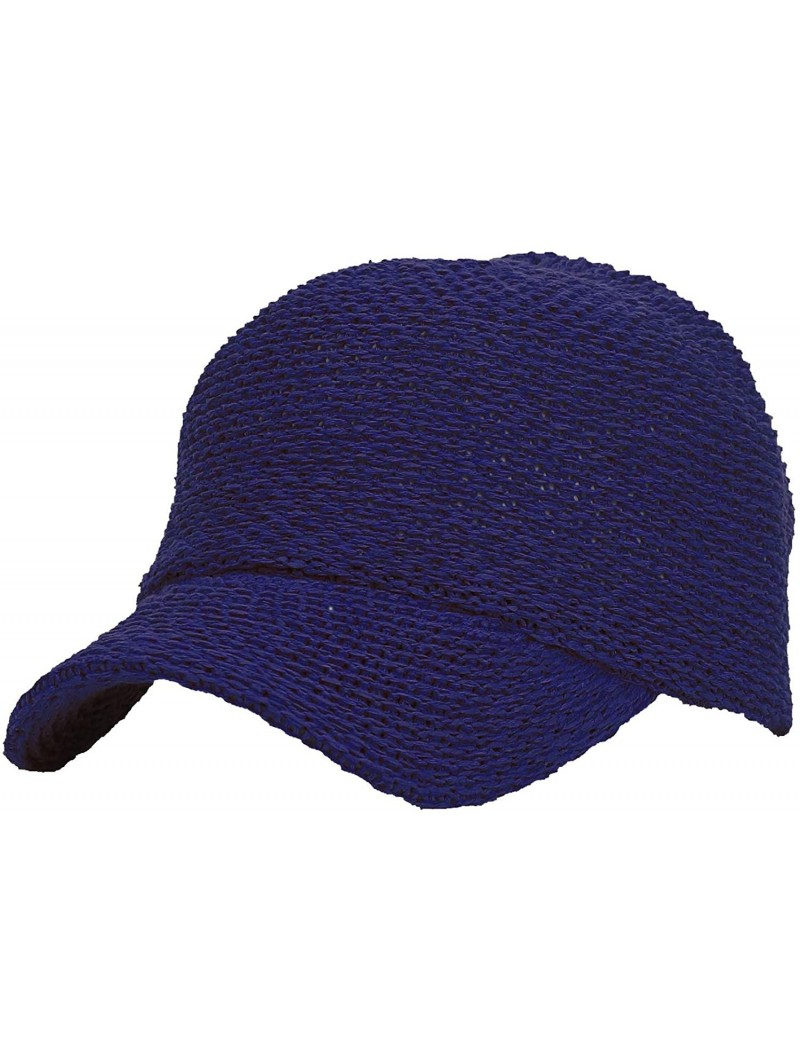 Baseball Caps Baseball Cap Summer Cool Paperstraw Cotton Mesh Ballcap for Men Women KR1960 - Navy - CL18T9AODKL $29.12