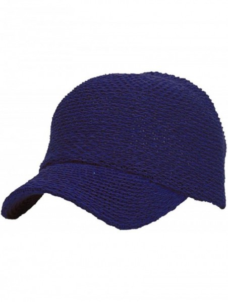 Baseball Caps Baseball Cap Summer Cool Paperstraw Cotton Mesh Ballcap for Men Women KR1960 - Navy - CL18T9AODKL $29.12