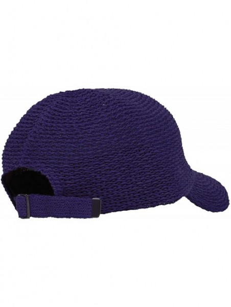 Baseball Caps Baseball Cap Summer Cool Paperstraw Cotton Mesh Ballcap for Men Women KR1960 - Navy - CL18T9AODKL $29.12