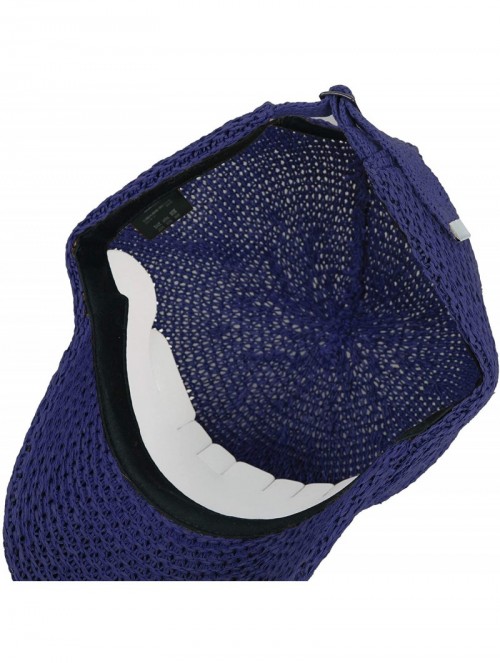 Baseball Caps Baseball Cap Summer Cool Paperstraw Cotton Mesh Ballcap for Men Women KR1960 - Navy - CL18T9AODKL $29.12