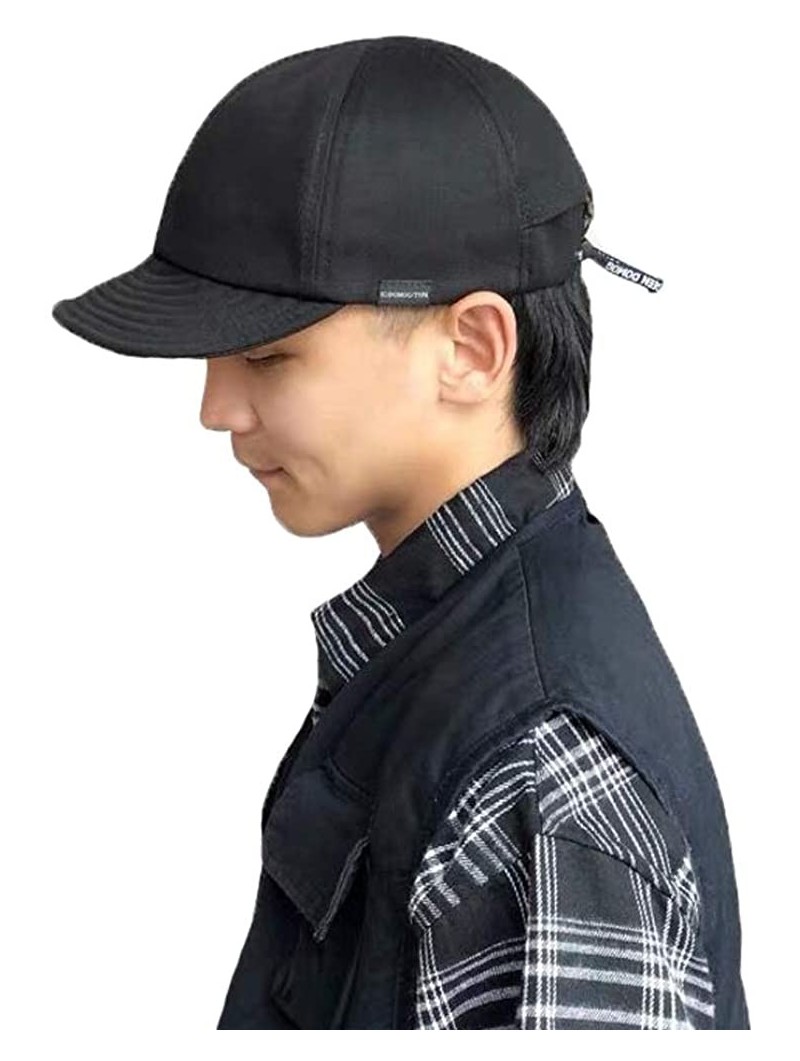 Baseball Caps Stylish Short Brim Soft Cap Baseball Cap Trucker/Baseball Style Hat Cap - Dy01-black - CH18YYUIS50 $22.22