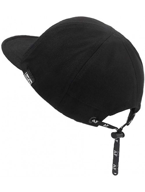 Baseball Caps Stylish Short Brim Soft Cap Baseball Cap Trucker/Baseball Style Hat Cap - Dy01-black - CH18YYUIS50 $22.22