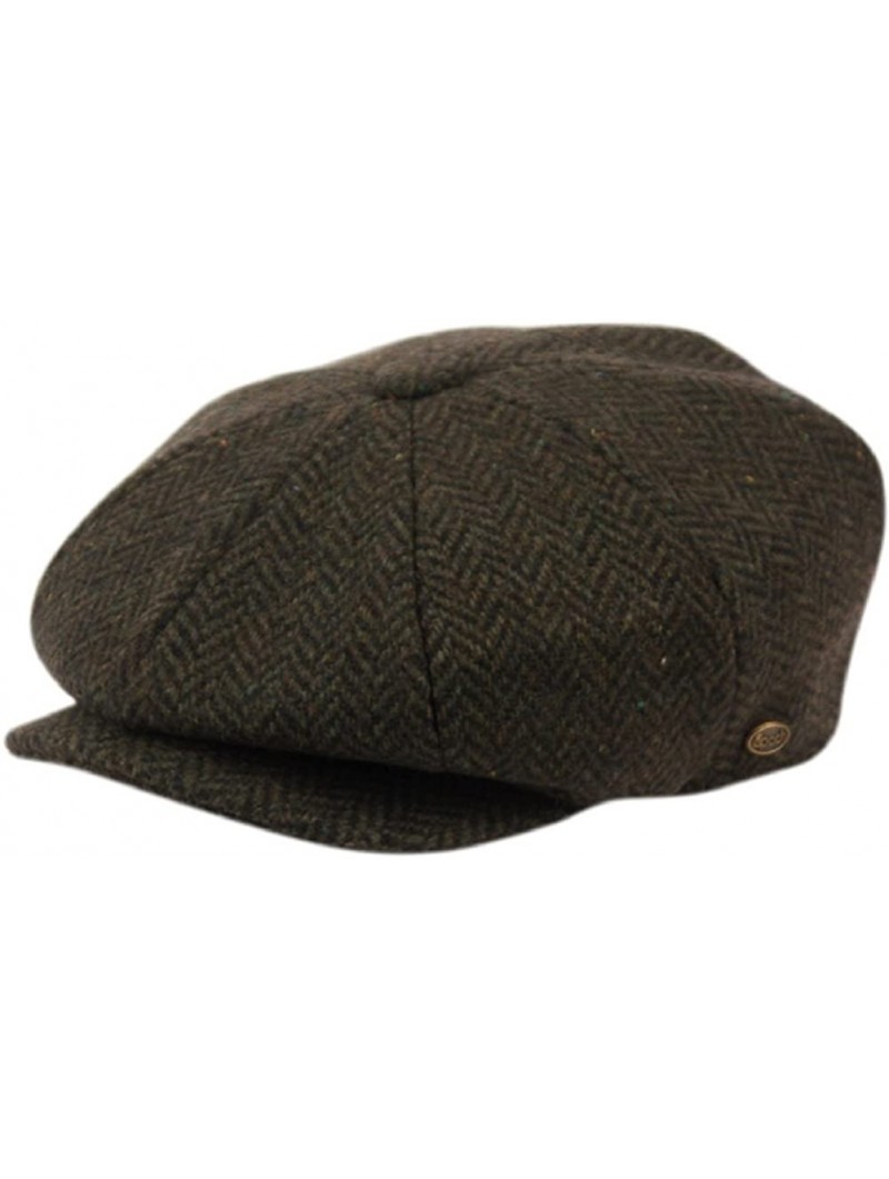 Newsboy Caps Men's Classic 8 Panel Wool Blend newsboy Snap Brim Collection Hat - 2746-olive - CV1862L2WDX $36.06