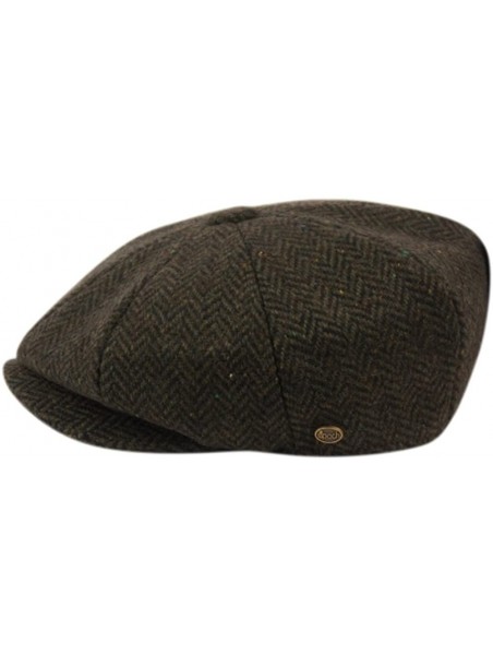 Newsboy Caps Men's Classic 8 Panel Wool Blend newsboy Snap Brim Collection Hat - 2746-olive - CV1862L2WDX $36.06