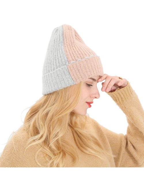 Skullies & Beanies Women's Solid Color Wool Knit Hats Earmuffs Parent-Child Caps - Pink4 - CX18UQTTL28 $14.45