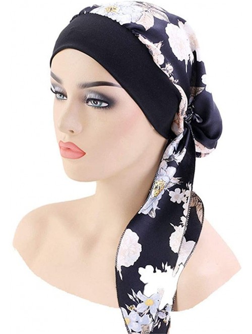 Skullies & Beanies Chemo Cancer Sleep Scarf Hat Cap Ethnic Printed Pre-Tied Hair Cover Wrap Turban Headwear - CG196OT0TQU $12.76