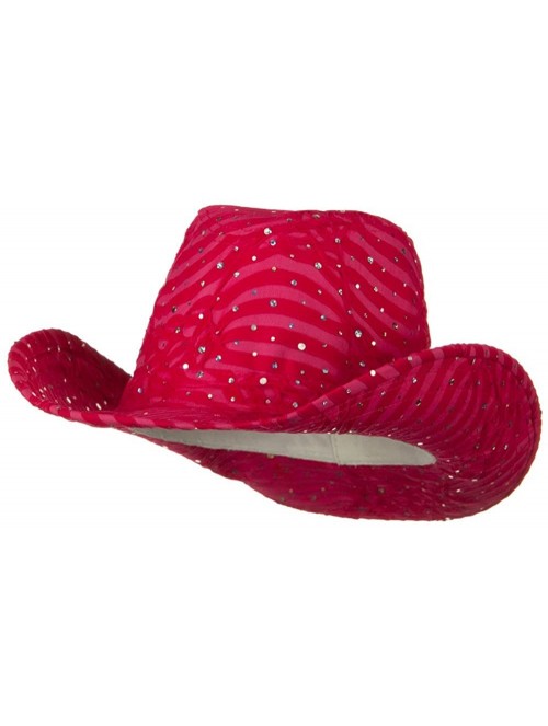 Cowboy Hats Glitter Cowboy Hat - Fuchsia - CG116S2XS4L $23.54