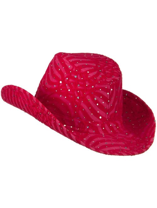 Cowboy Hats Glitter Cowboy Hat - Fuchsia - CG116S2XS4L $23.54