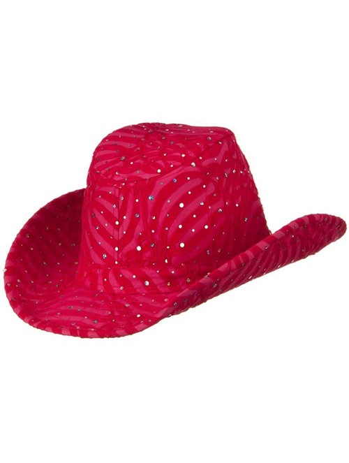 Cowboy Hats Glitter Cowboy Hat - Fuchsia - CG116S2XS4L $23.54