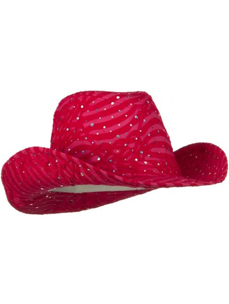 Cowboy Hats Glitter Cowboy Hat - Fuchsia - CG116S2XS4L $23.54