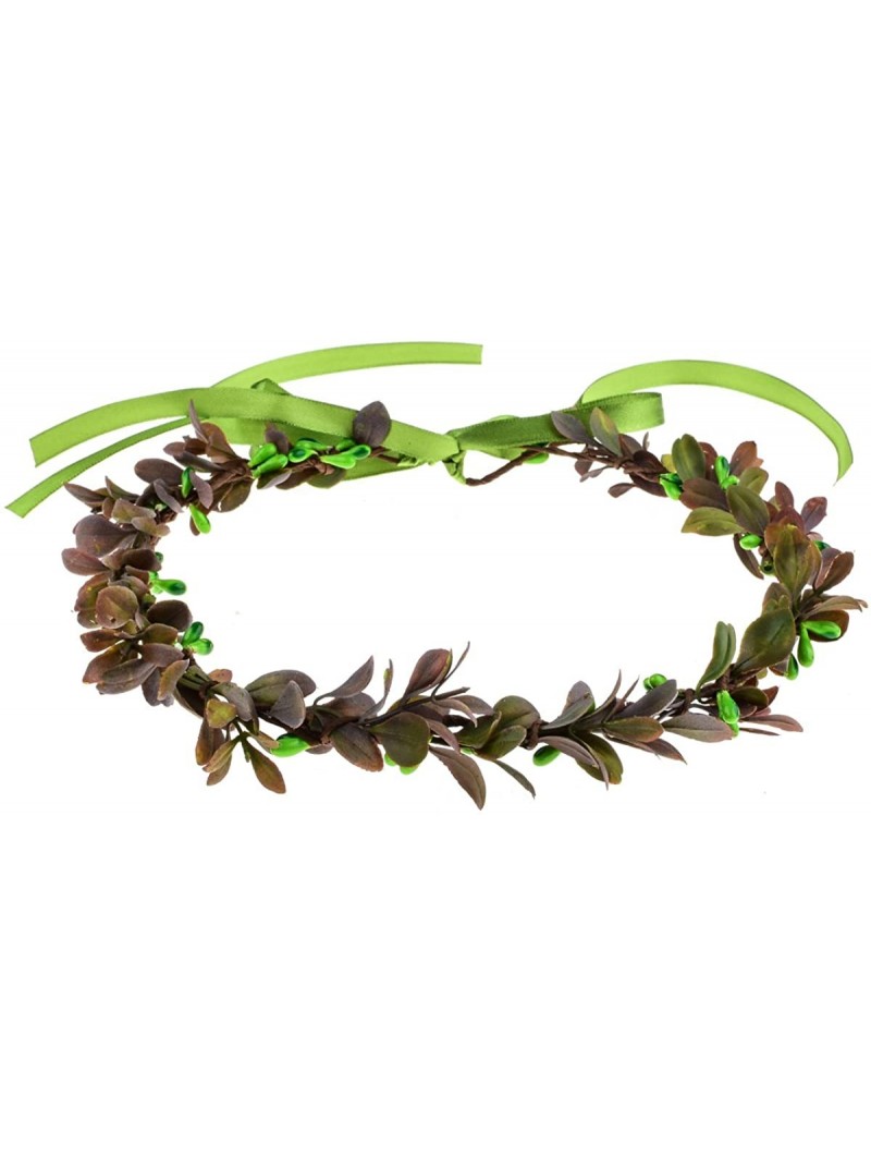 Headbands Succulent Flower Crown Eucalyptus Halo Wedding Floral Headband Photo Prop - Leaf Red Lilac - CN18G77ID57 $12.01