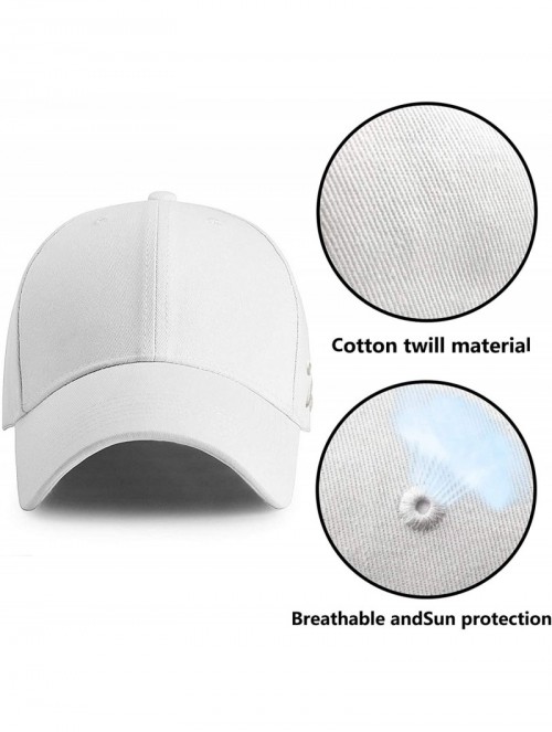 Baseball Caps Baseball Cap Men Women Baseball Hat Adjustable Cotton Caps for Men Running Cycling Hiking Golf Drive - White - ...