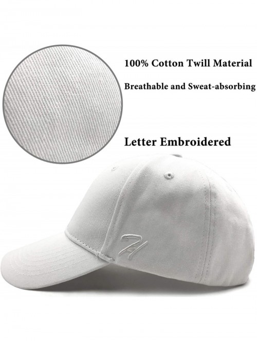 Baseball Caps Baseball Cap Men Women Baseball Hat Adjustable Cotton Caps for Men Running Cycling Hiking Golf Drive - White - ...