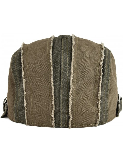 Newsboy Caps 100% Cotton Distressed Ivy Caps Newsboy Caps Cabbie Hat Gatsby Hat - Army Green - CH182I8T0X6 $13.44