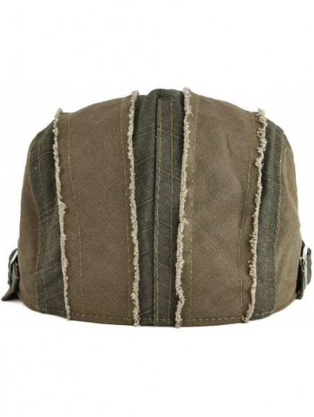 Newsboy Caps 100% Cotton Distressed Ivy Caps Newsboy Caps Cabbie Hat Gatsby Hat - Army Green - CH182I8T0X6 $13.44