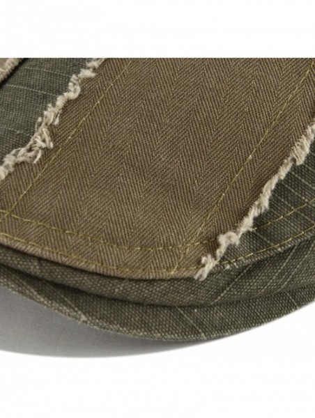 Newsboy Caps 100% Cotton Distressed Ivy Caps Newsboy Caps Cabbie Hat Gatsby Hat - Army Green - CH182I8T0X6 $13.44