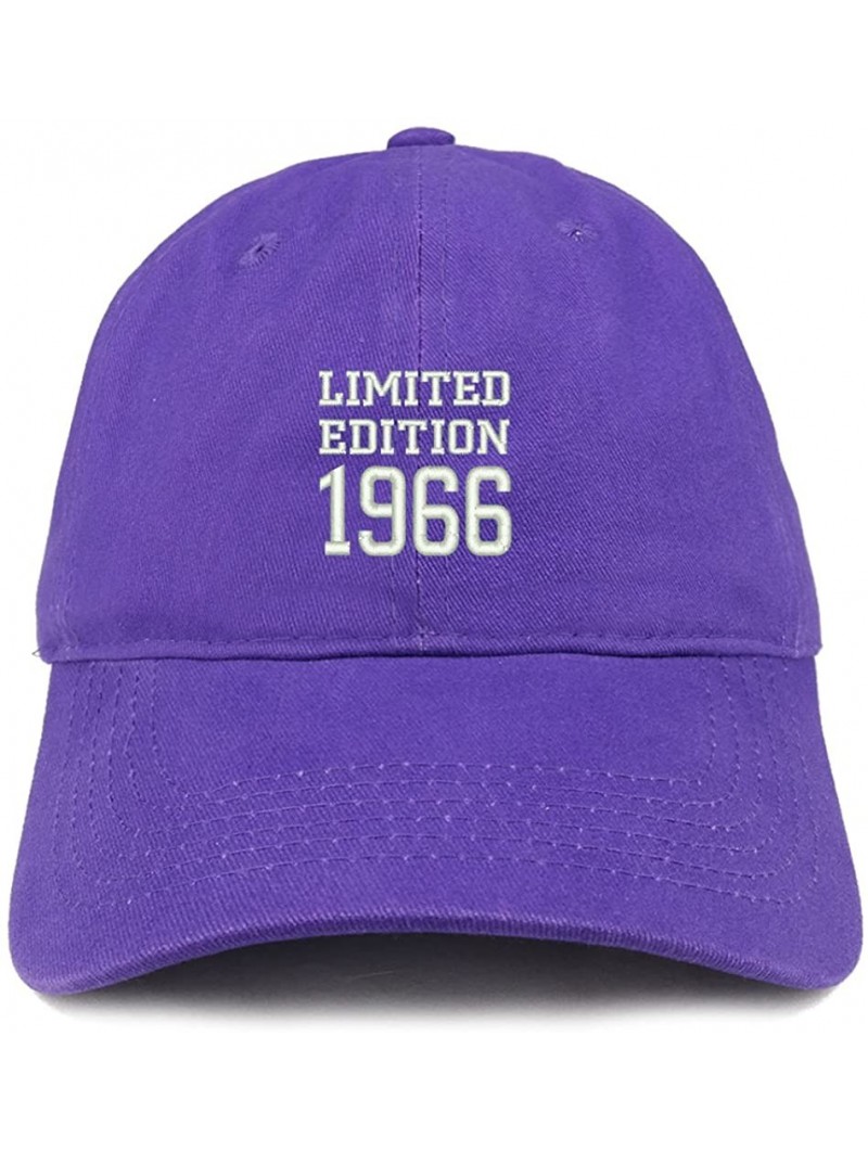 Baseball Caps Limited Edition 1966 Embroidered Birthday Gift Brushed Cotton Cap - Purple - C418CO5Y44M $26.01