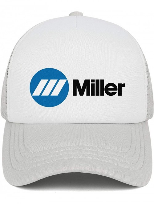 Baseball Caps Mens Miller-Electric- Baseball Caps Vintage Adjustable Trucker Hats Golf Caps - Grey-83 - CE18ZLHEHXS $17.86