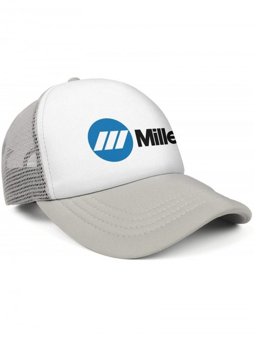 Baseball Caps Mens Miller-Electric- Baseball Caps Vintage Adjustable Trucker Hats Golf Caps - Grey-83 - CE18ZLHEHXS $17.86