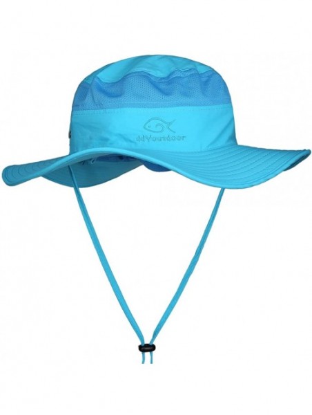 Sun Hats Summer Outdoor Sun Protection Fishing Cap Neck Face Flap Hat - Blue - CE1866EK0N6 $17.72