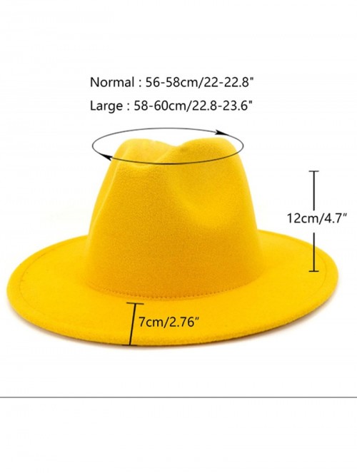 Fedoras Wide Brim Fedora Hats for Women Dress Hats for Men Two Tone Panama Hat with Belt Buckle/Bowknot Band - C6199RW8QLA $3...