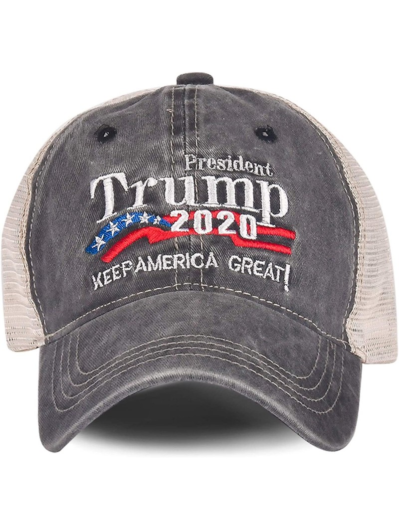 Baseball Caps Donald Trump 2020 Hat Keep America Great Embroidered MAGA USA Adjustable Baseball Cap - A-1-grey - CZ18WZ235EI ...