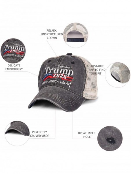 Baseball Caps Donald Trump 2020 Hat Keep America Great Embroidered MAGA USA Adjustable Baseball Cap - A-1-grey - CZ18WZ235EI ...