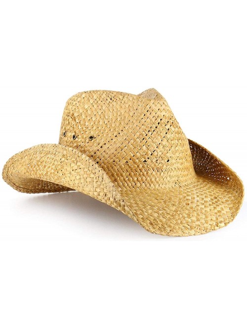 Cowboy Hats Men's Maverick Classic Straw Cowboy Hat - Cjd3000 - Brown - CK12NYOM75P $38.81