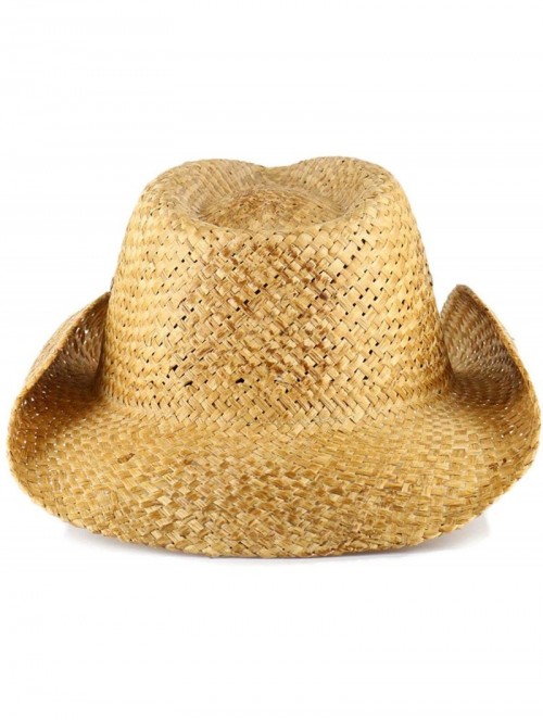 Cowboy Hats Men's Maverick Classic Straw Cowboy Hat - Cjd3000 - Brown - CK12NYOM75P $38.81