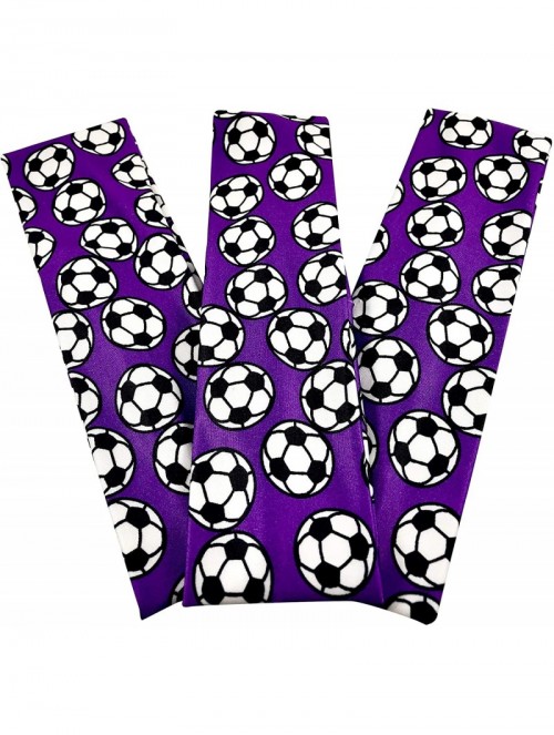 Headbands Soccer Stretch Headbands Spandex Sweatbands - Purple - C718M3L5MLC $15.72