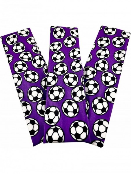 Headbands Soccer Stretch Headbands Spandex Sweatbands - Purple - C718M3L5MLC $15.72