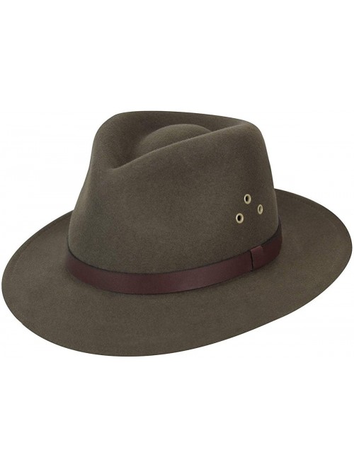 Fedoras Women's Dickens Fedora Hat - Khaki - C6114ZC0XDF $63.68