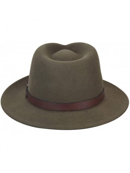 Fedoras Women's Dickens Fedora Hat - Khaki - C6114ZC0XDF $63.68