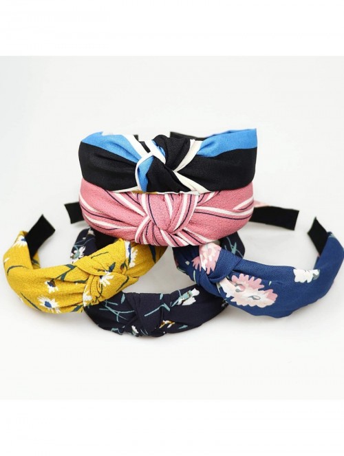 Headbands 10 Pack Boho Headbands for Women Plastic Vintage Cross Elastic Head Wrap Hair Accessories - CM18UIXTO25 $20.33