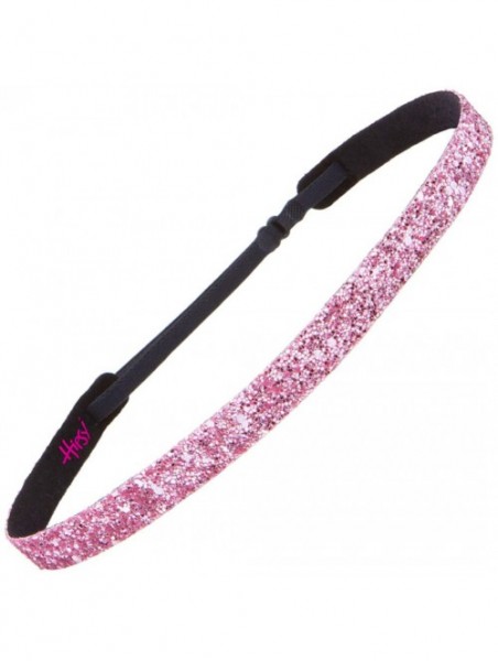 Headbands Women's Adjustable NO SLIP Bling Glitter Headband Mixed 3pk (Light Pink) - Light Pink 3pk - CJ11OI3WABX $14.99