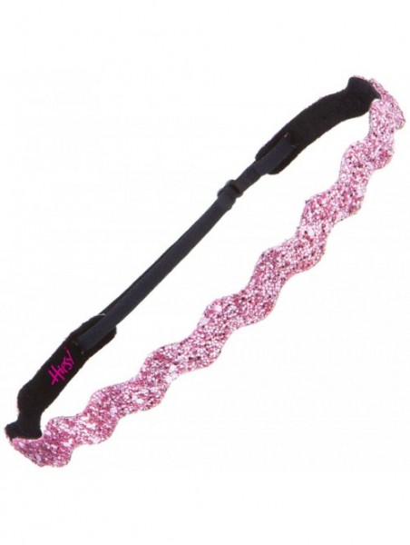 Headbands Women's Adjustable NO SLIP Bling Glitter Headband Mixed 3pk (Light Pink) - Light Pink 3pk - CJ11OI3WABX $14.99