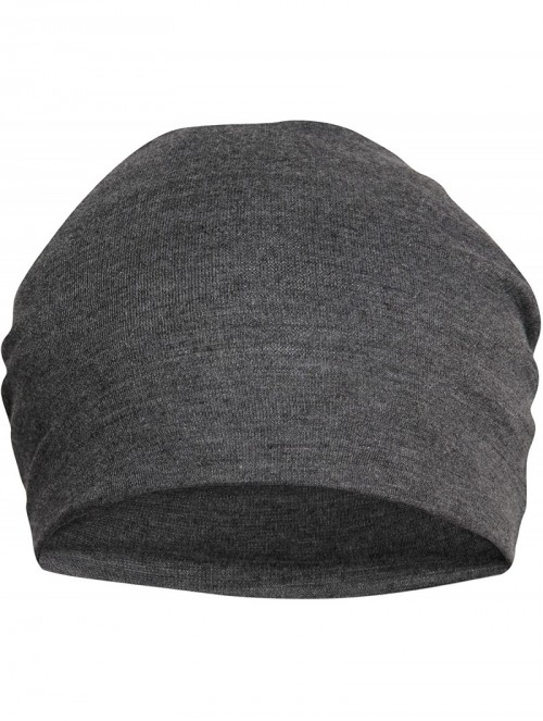 Skullies & Beanies Men's Cotton Slouchy Beanie and Skull Cap - Charcoal Gray - CG12N387ROR $28.05