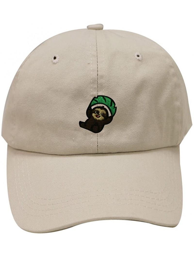 Baseball Caps Flying Sloth Cotton Baseball Dad Caps - Putty - C5184D6N7R8 $13.29