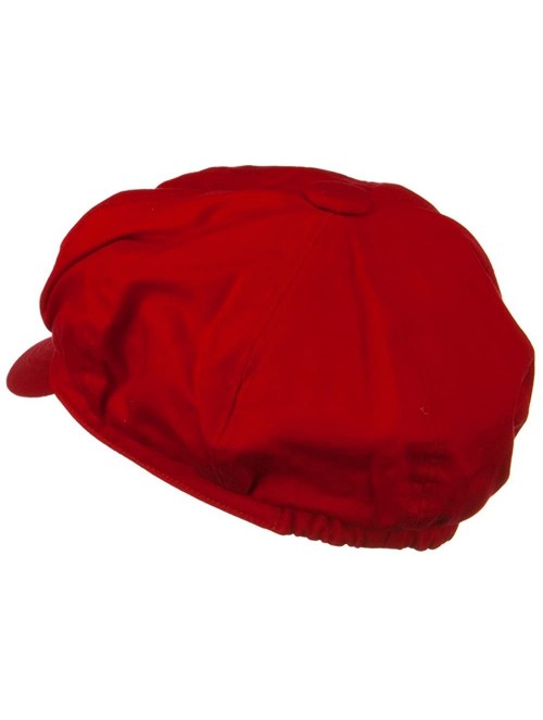 Newsboy Caps Big Size Cotton Newsboy Hat - Red - CX1172V56KB $31.78