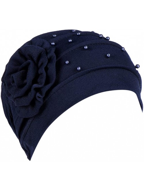 Skullies & Beanies Fashion Women Muslim Stretch Turban Hat Chemo Cap Hair Loss Head Scarf Wrap Hijib Cap Gift - B - CQ18R0K04...