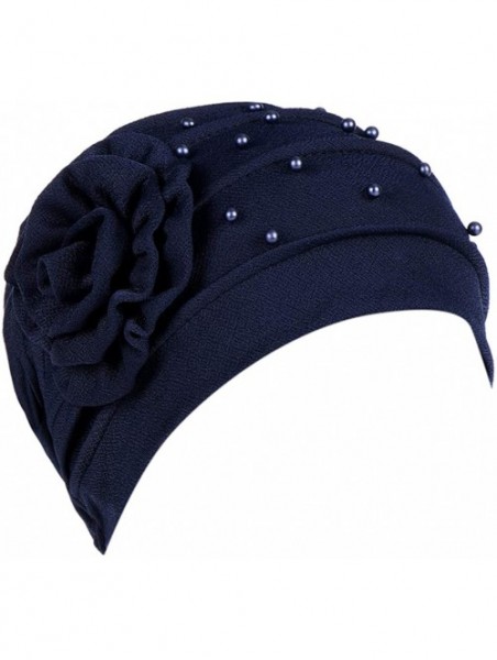 Skullies & Beanies Fashion Women Muslim Stretch Turban Hat Chemo Cap Hair Loss Head Scarf Wrap Hijib Cap Gift - B - CQ18R0K04...