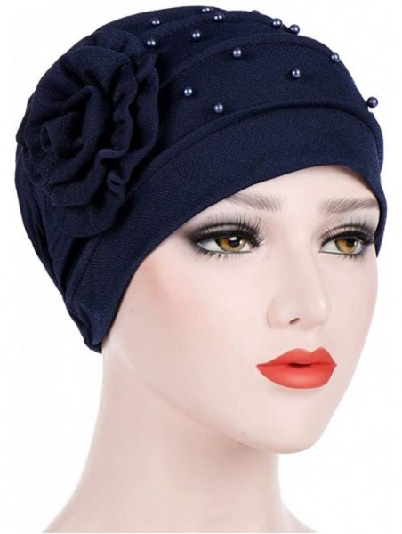 Skullies & Beanies Fashion Women Muslim Stretch Turban Hat Chemo Cap Hair Loss Head Scarf Wrap Hijib Cap Gift - B - CQ18R0K04...