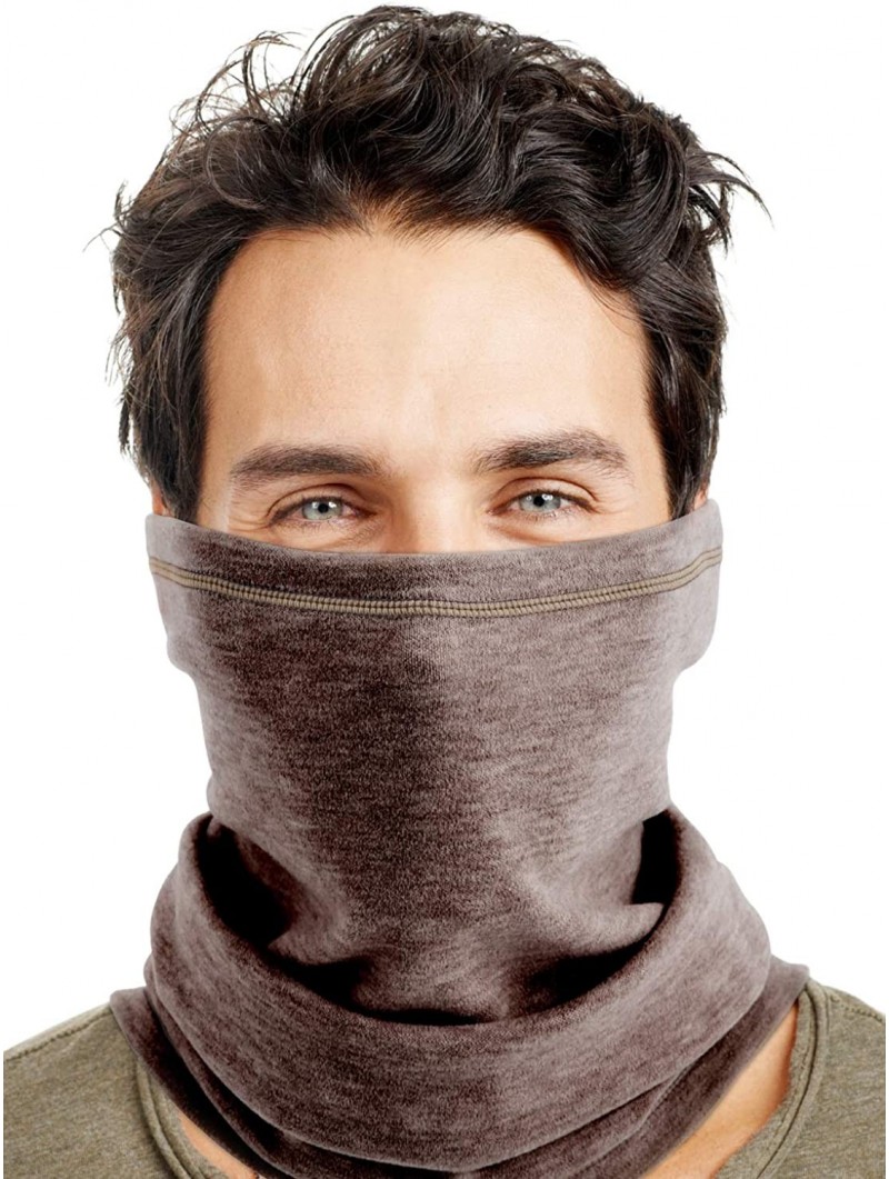 Balaclavas Balaclava Face Masks Motorcycle Neck Warmer Gaiter Hoods Cold Winter - Brown - CA1928Y782K $12.60