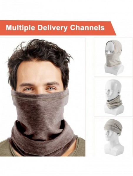 Balaclavas Balaclava Face Masks Motorcycle Neck Warmer Gaiter Hoods Cold Winter - Brown - CA1928Y782K $12.60