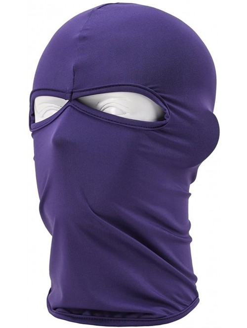 Balaclavas Windproof Full Balaclava Face Mask/Ultra-Thin Neck Gaiter Ski Hood Outdoor Sports Cycling Hat - Purple - CW11M8JUJ...
