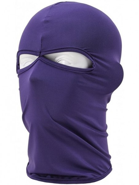 Balaclavas Windproof Full Balaclava Face Mask/Ultra-Thin Neck Gaiter Ski Hood Outdoor Sports Cycling Hat - Purple - CW11M8JUJ...