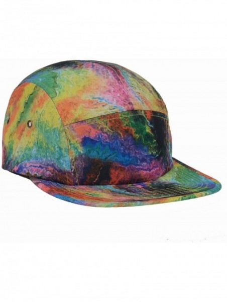 Baseball Caps GP Accessories Tie Dye PU Strapback 5 Panel Hat - Multicolored - CP11MOJKUM5 $20.92