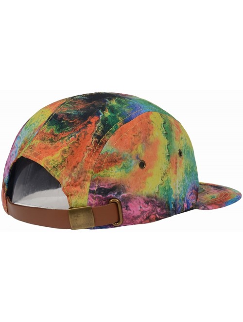 Baseball Caps GP Accessories Tie Dye PU Strapback 5 Panel Hat - Multicolored - CP11MOJKUM5 $20.92